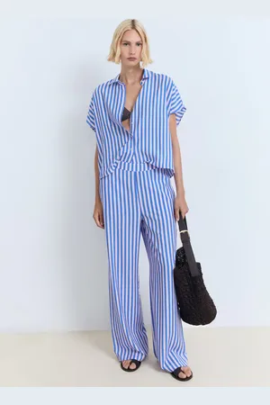 MANGO Camisa rayas manga corta