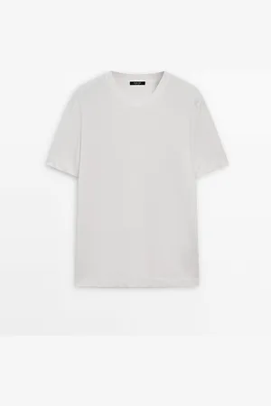 Massimo Dutti Camiseta Ligera Mezcla Lino