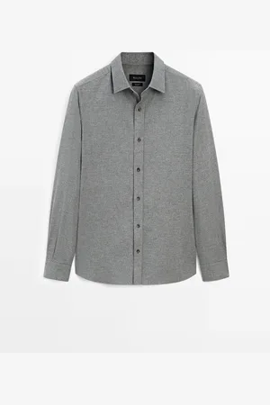 Massimo Dutti Camisa Pata De Gallo 100% Algodón