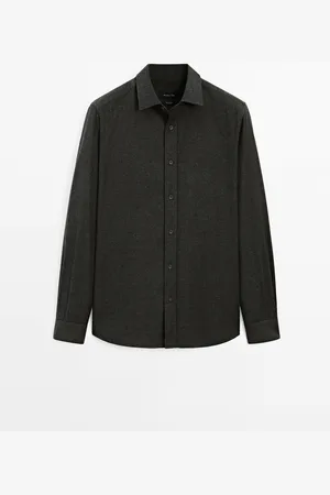Massimo Dutti Camisa Pata De Gallo 100% Algodón