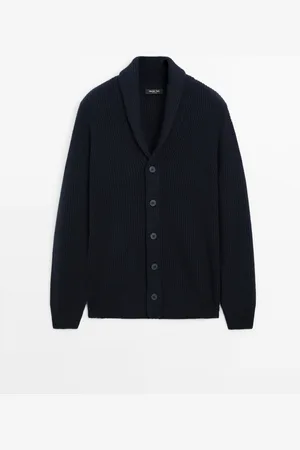 Massimo Dutti Cárdigan Punto Cuello Tipo Chal