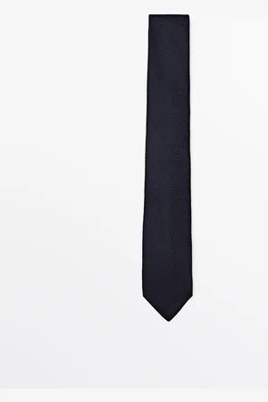 Massimo Dutti Corbata Microestructura 100% Seda Garza