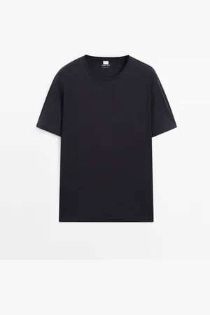Massimo Dutti Pijama Largo Pantalón Cuadro Camiseta Lisa