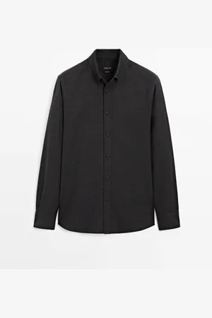 Massimo Dutti Camisa 100% Algodón Melange