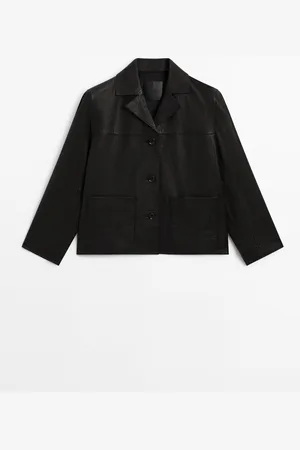 Massimo Dutti Chaqueta Textura Napa Piel
