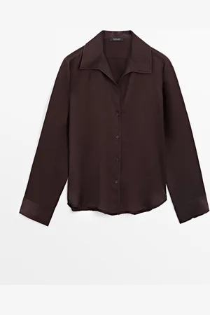 Massimo Dutti Camisa Fluida Satinada