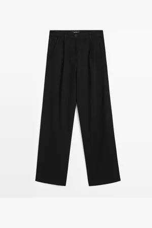 Massimo Dutti Pantalón Fluido Mezcla Algodón