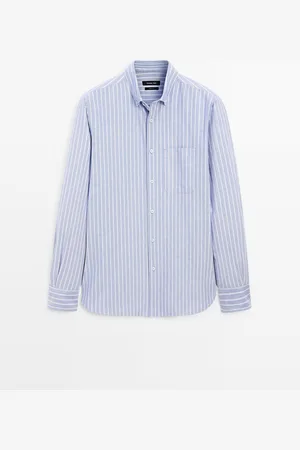 Massimo Dutti Camisa Oxford Rayas 100% Algodón