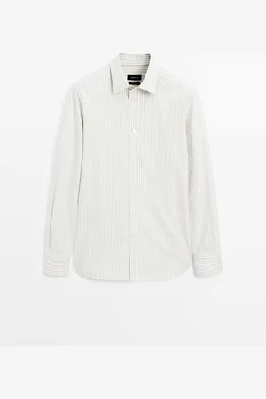 Massimo Dutti Camisa Oxford Rayas 100% Algodón