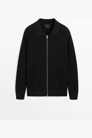 Massimo Dutti Cárdigan Punto Cremallera 100% Algodón