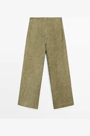 Massimo Dutti Pantalón Fluido 100% Lino
