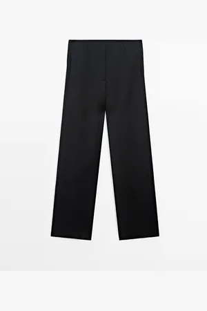 Massimo Dutti Pantalón Fluido Satinado Textura