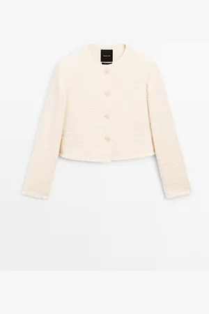 Massimo Dutti Chaqueta Corta Botones Tono