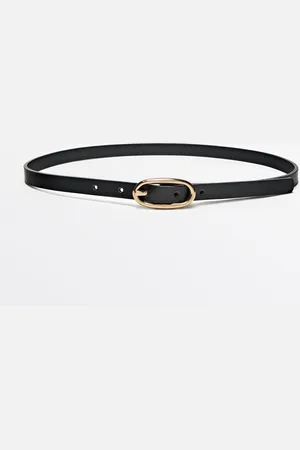 Massimo Dutti Cinturón Piel Hebilla Ovalada