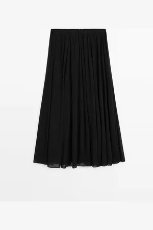 Massimo Dutti Falda Midi Plisada Volumen