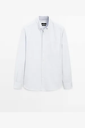 Massimo Dutti Camisa Oxford Rayas 100% Algodón