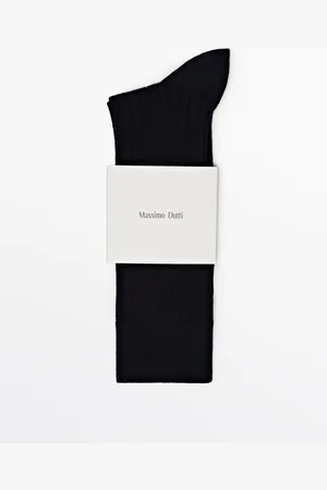 Massimo Dutti Calcetines Canalé Mezcla Algodón