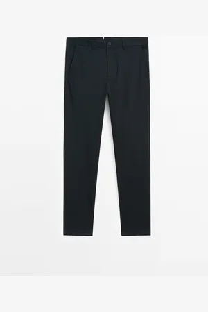 Massimo Dutti Pantalón Slim Fit Confort Mezcla Algodón