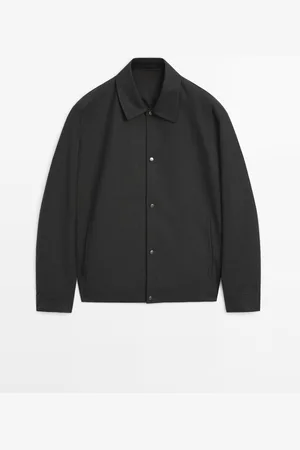 Massimo Dutti Sobrecamisa Rayas Mezcla Lana