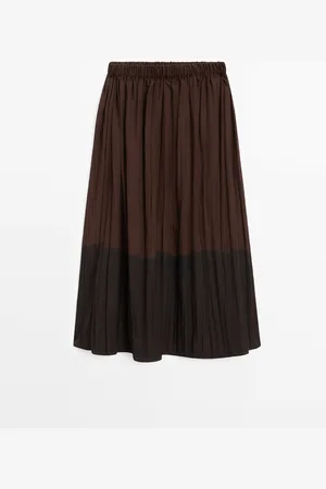Massimo Dutti Falda Larga Fluida Plisada