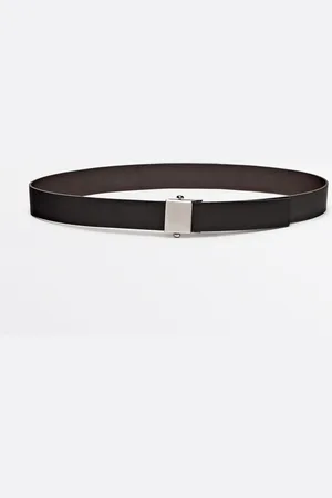 Massimo Dutti Cinturón Hebilla Regulable Piel Napa