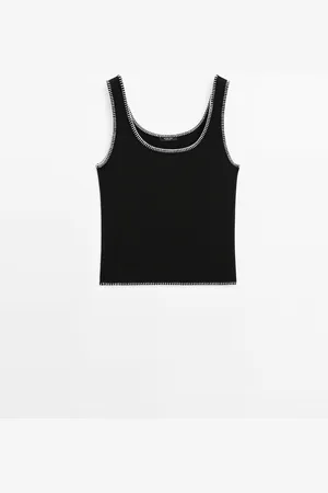 Massimo Dutti Top Tirantes Detalle Contraste