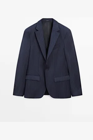 Massimo Dutti Americana Traje Rayas 100% Lana