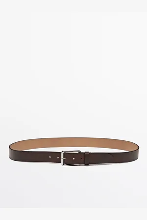 Massimo Dutti Cinturón Hebilla Piel
