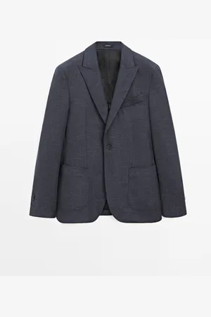Massimo Dutti Americana Vestir Mezcla Lana