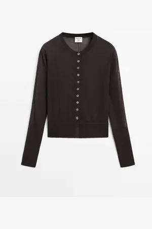 Massimo Dutti Cárdigan Fino Mezcla Algodón