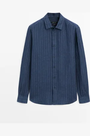 Massimo Dutti Camisa Slim Fit Raya 100% Lino