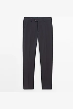 Massimo Dutti Pantalón Traje Mezcla Lana