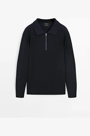 Massimo Dutti Jersey Punto Cuello Polo Cremallera