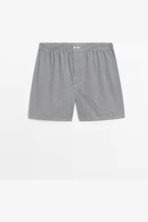 Massimo Dutti Calzoncillo Mini Cuadros 100% Algodón