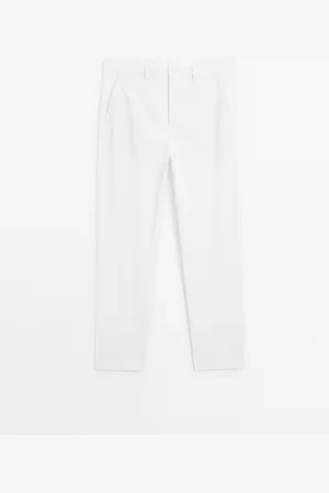 Massimo Dutti Pantalón Straight Fit Algodón