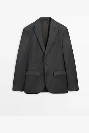 Massimo Dutti Americana Traje Liso 100% Lana