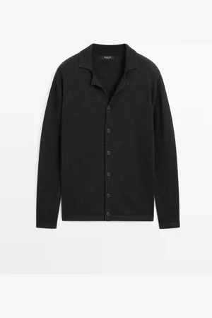 Massimo Dutti Cárdigan Punto Solapa Con Lana