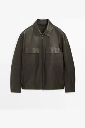 Massimo Dutti Cazadora Corta Piel Napa
