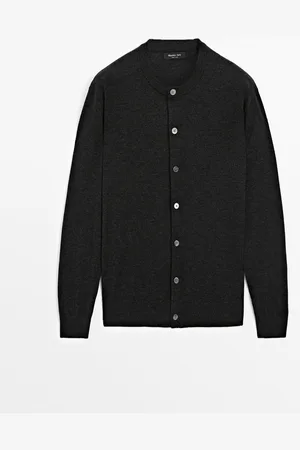 Massimo Dutti Cárdigan Punto Botonadura Mezcla Lana