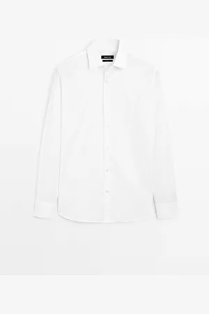 Massimo Dutti Camisa Slim Fit Strech 100% Algodón