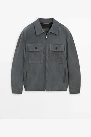 Massimo Dutti Chaqueta Corta Ante Piel