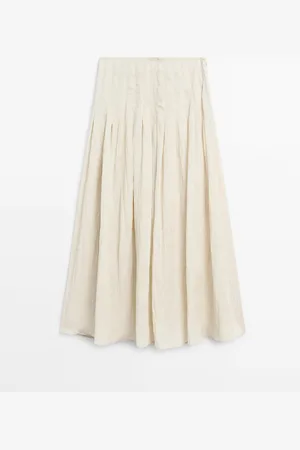 Massimo Dutti Falda Midi Fluida Tablas