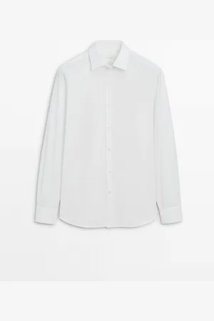 Massimo Dutti Camisa Slim Fit Popelín Algodón