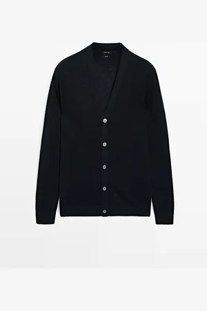 Massimo Dutti Cárdigan Punto 100% Lino