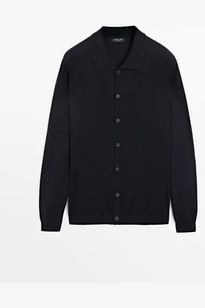 Massimo Dutti Cárdigan Botonadura Mezcla Lana