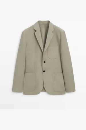 Massimo Dutti Americana Traje 100% Lino