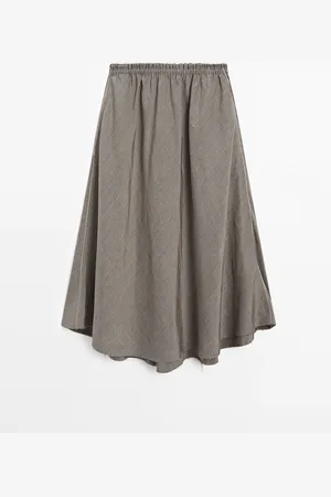 Massimo Dutti Falda Midi Vuelo Goma
