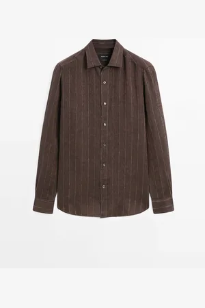 Massimo Dutti Camisa Raya Diplomática 100% Lino
