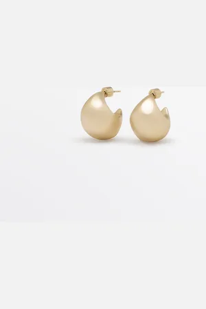 Massimo Dutti Pendientes Curvos Textura