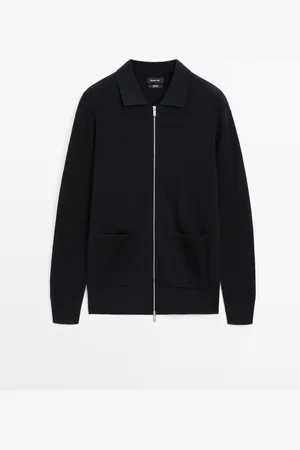 Massimo Dutti Cárdigan Punto Cremallera 100% Algodón